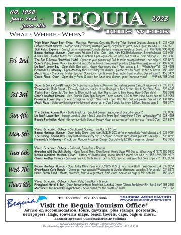 Bequia this Week - 2nd June - 8th June 2023