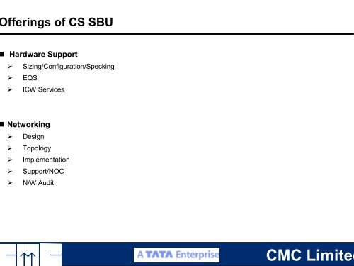 Presentation to Analysts - CMC Limited