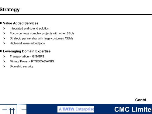 Presentation to Analysts - CMC Limited