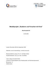 Modellprojekt „Studieren und Forschen mit Kind“