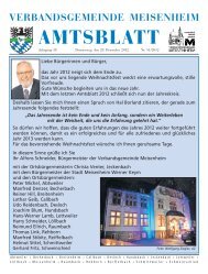 VERBANDSGEMEINDE MEISENHEIM AMTSBLATT - Fieguth ...