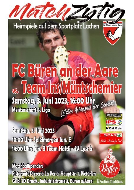 FC Büren an der Aare - Team Ins/Müntschemier, 03.06.2023, 16:00h