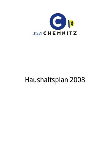 Haushaltplan der Stadt Chemnitz 2008