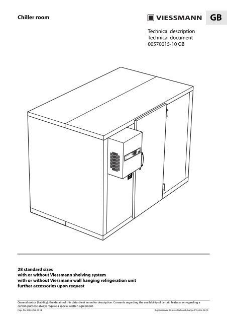 GB Chiller room - Viessmann Kältetechnik AG