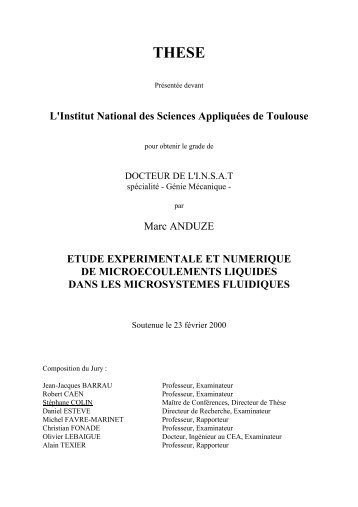 L'Institut National des Sciences Appliquées de Toulouse Marc ...