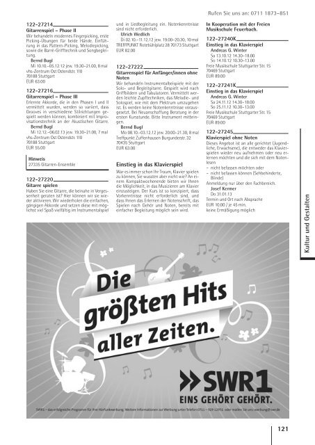 vhs das Programm 2 / 2012 - Volkshochschule Stuttgart