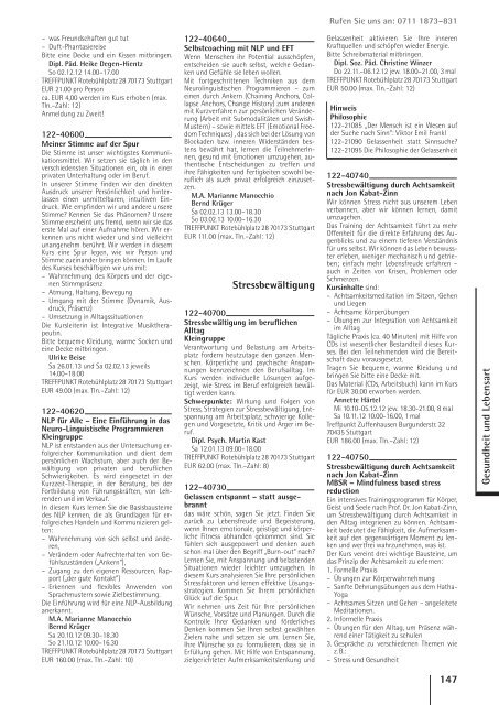 vhs das Programm 2 / 2012 - Volkshochschule Stuttgart