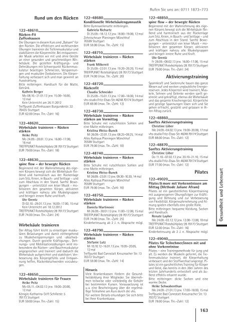 vhs das Programm 2 / 2012 - Volkshochschule Stuttgart