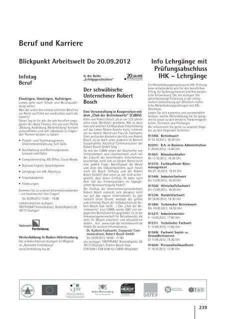 vhs das Programm 2 / 2012 - Volkshochschule Stuttgart