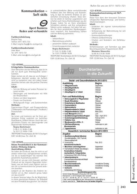 vhs das Programm 2 / 2012 - Volkshochschule Stuttgart