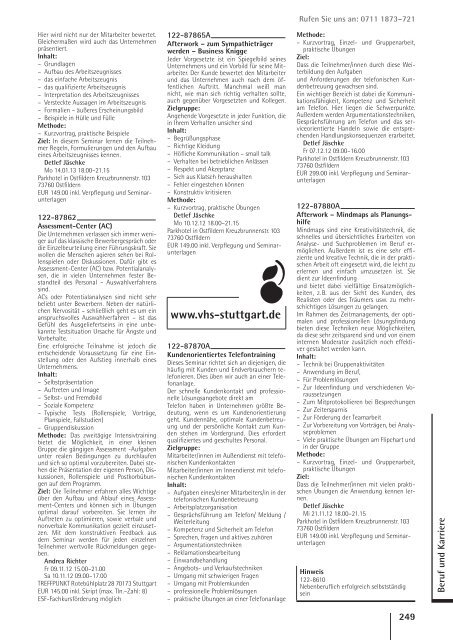 vhs das Programm 2 / 2012 - Volkshochschule Stuttgart