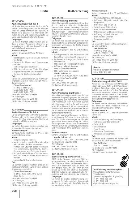 vhs das Programm 2 / 2012 - Volkshochschule Stuttgart