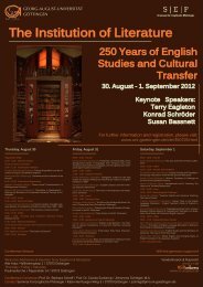 250 Years of English Studies and Cultural Transfer - areas
