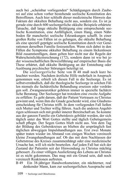 Seelsorge und Okkultismus - Okkultismus: Bibel- und ...