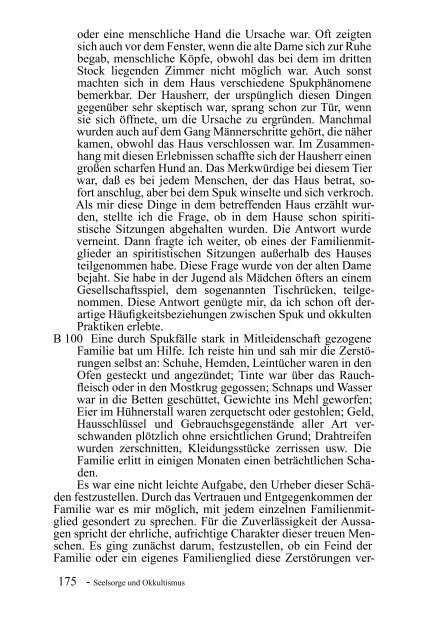 Seelsorge und Okkultismus - Okkultismus: Bibel- und ...