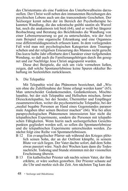 Seelsorge und Okkultismus - Okkultismus: Bibel- und ...