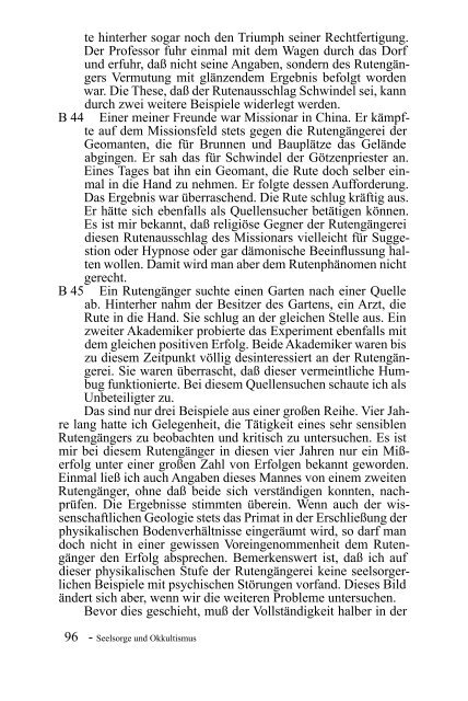 Seelsorge und Okkultismus - Okkultismus: Bibel- und ...