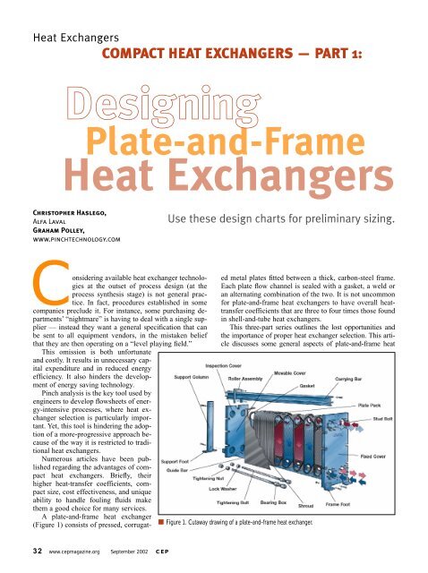 Plate-and-Frame Heat Exchangers Designing