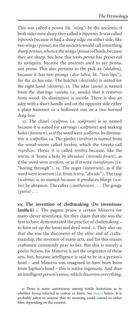 The Etymologies of Isidore of Seville - Pot-pourri