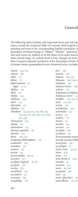 The Etymologies of Isidore of Seville - Pot-pourri