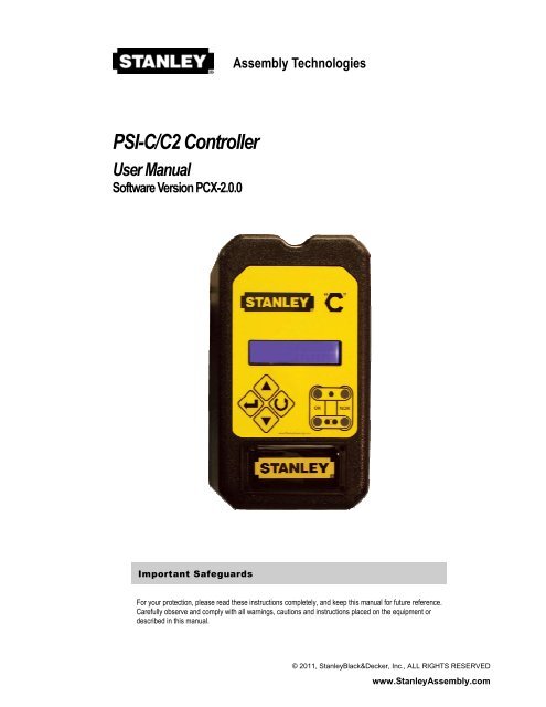 PSI-C/C2 Controller - Automated Fastening Equipment