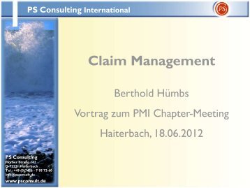 Claim Management - PS Consulting International GmbH