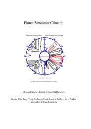 1.1 Planet Simulator (PlaSim) - Meteorologisches Institut, Universität ...