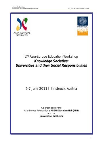 Universities and their Social Responsibilities - Asia-Europe ...