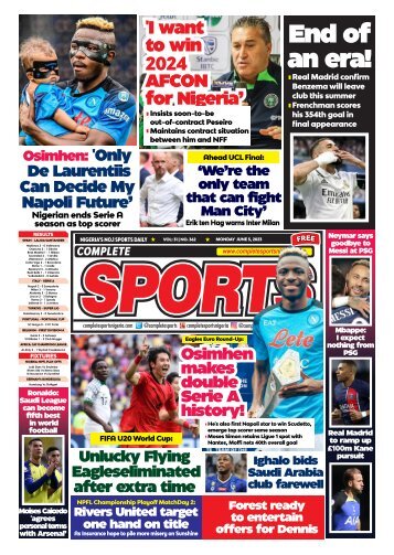 COMPLETE SPORTS - MONDAY, JUNE 5, 2023