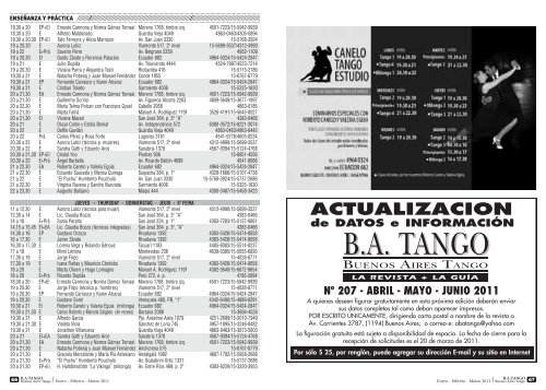 El Abrazo Tango Club Tango y Primavera Dos ... - Planet Tango