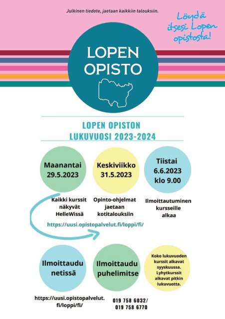 Lopen opisto opinto-ohjelma 2023-2024