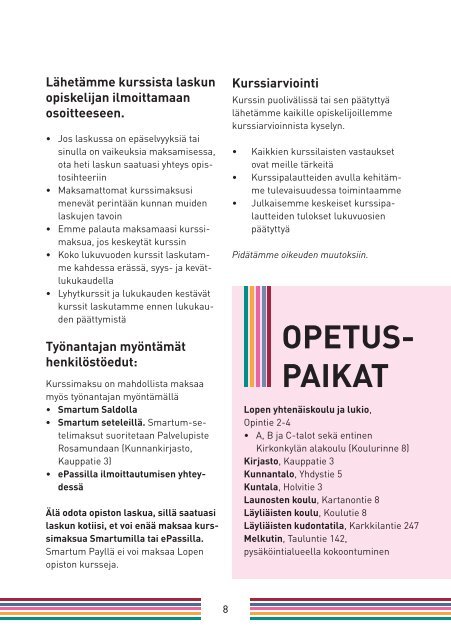 Lopen opisto opinto-ohjelma 2023-2024