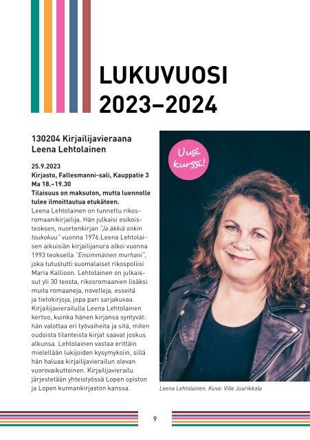 Lopen opisto opinto-ohjelma 2023-2024