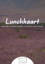 Lunchkaart Smaak van Hoenderloo