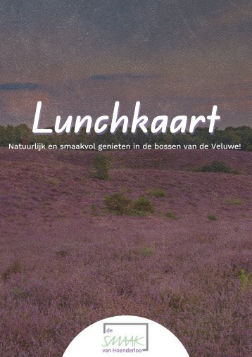 Lunchkaart Smaak van Hoenderloo