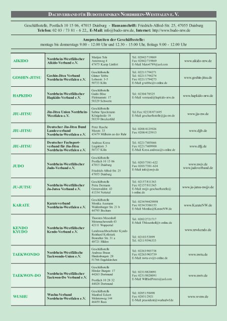 budoka der - Dachverband für Budotechniken Nordrhein-Westfalen ...