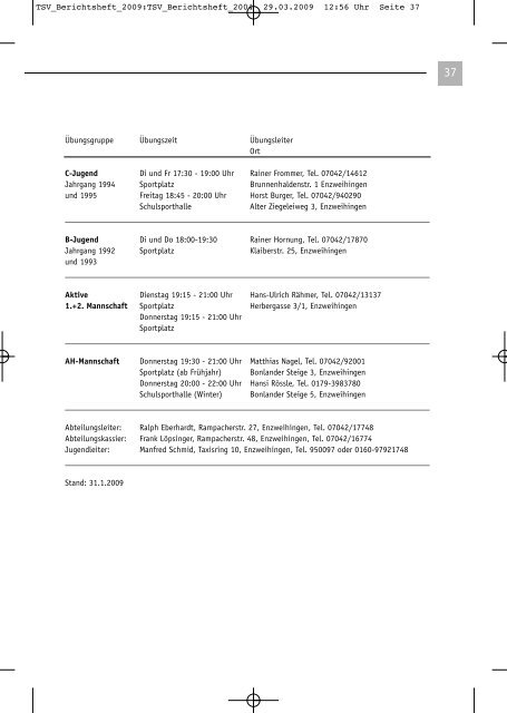 Berichtsheft_2009 - TSV Enzweihingen