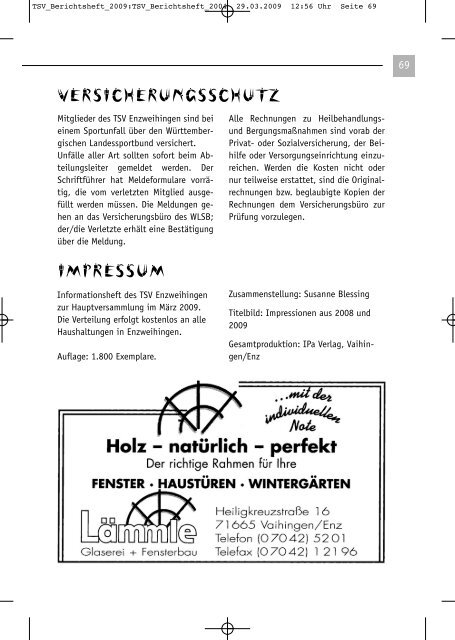 Berichtsheft_2009 - TSV Enzweihingen