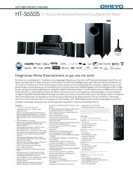 HT-S6505 5.1-Kanal AV-Netzwerk-Receiver/Lautsprecher ... - Onkyo