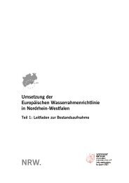 Leitfaden zur Umsetzung der WRRL in NRW - Flussgebiete in NRW