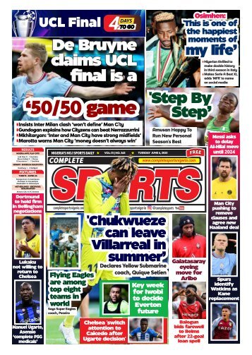 COMPLETE SPORTS - TUESDAY, JUNE 6, 2023