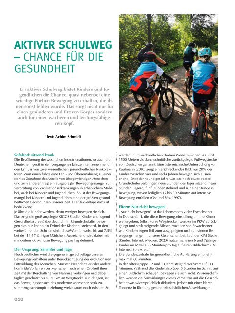 #schoolbikers - Magazin für schulisches Radfahren — Ausgabe 01/2023