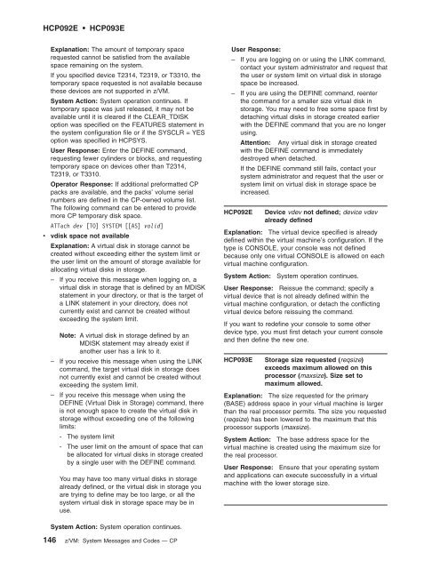 z/VM: System Messages and Codes Š CP - z/VM - IBM