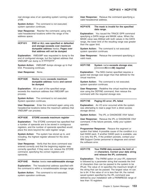 z/VM: System Messages and Codes Š CP - z/VM - IBM