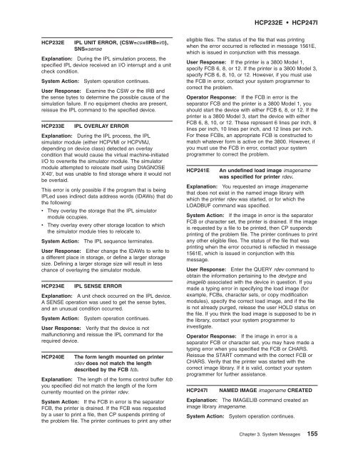 z/VM: System Messages and Codes Š CP - z/VM - IBM