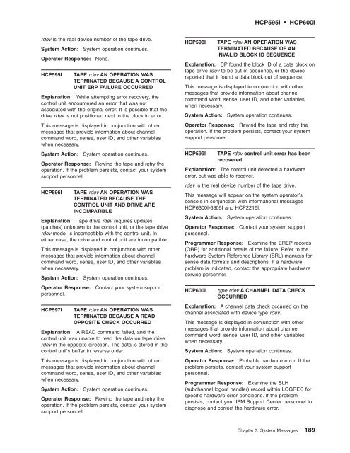 z/VM: System Messages and Codes Š CP - z/VM - IBM