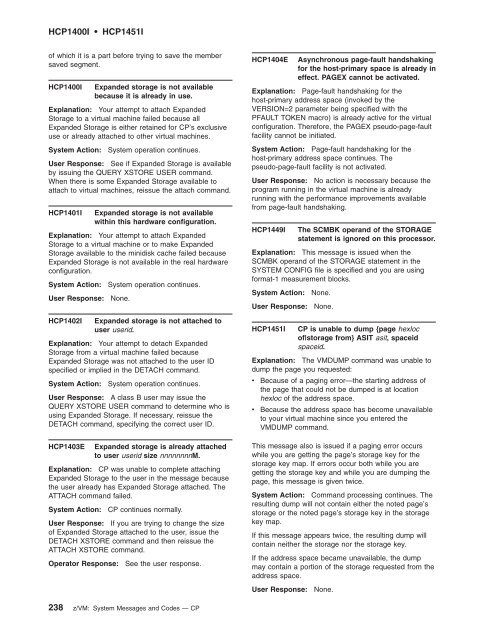 z/VM: System Messages and Codes Š CP - z/VM - IBM