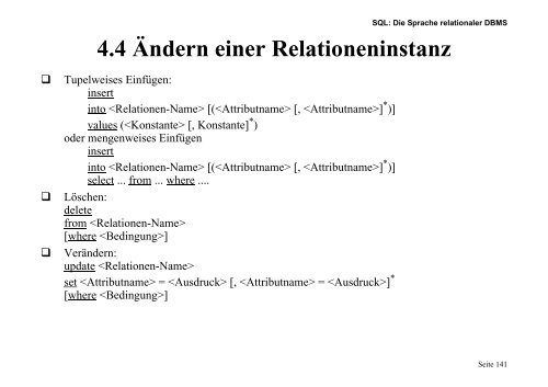 A RS - of the AG Database-Systems