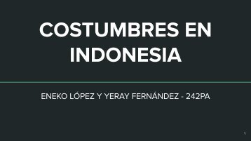 23--Costumbres de Indonesia