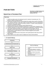 Opioid use in Persistent Pain - Hunter New England Health